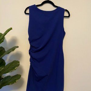 Sleveless royal blue dress